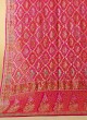 Deep Pink Khadi Chiffon Classic Saree